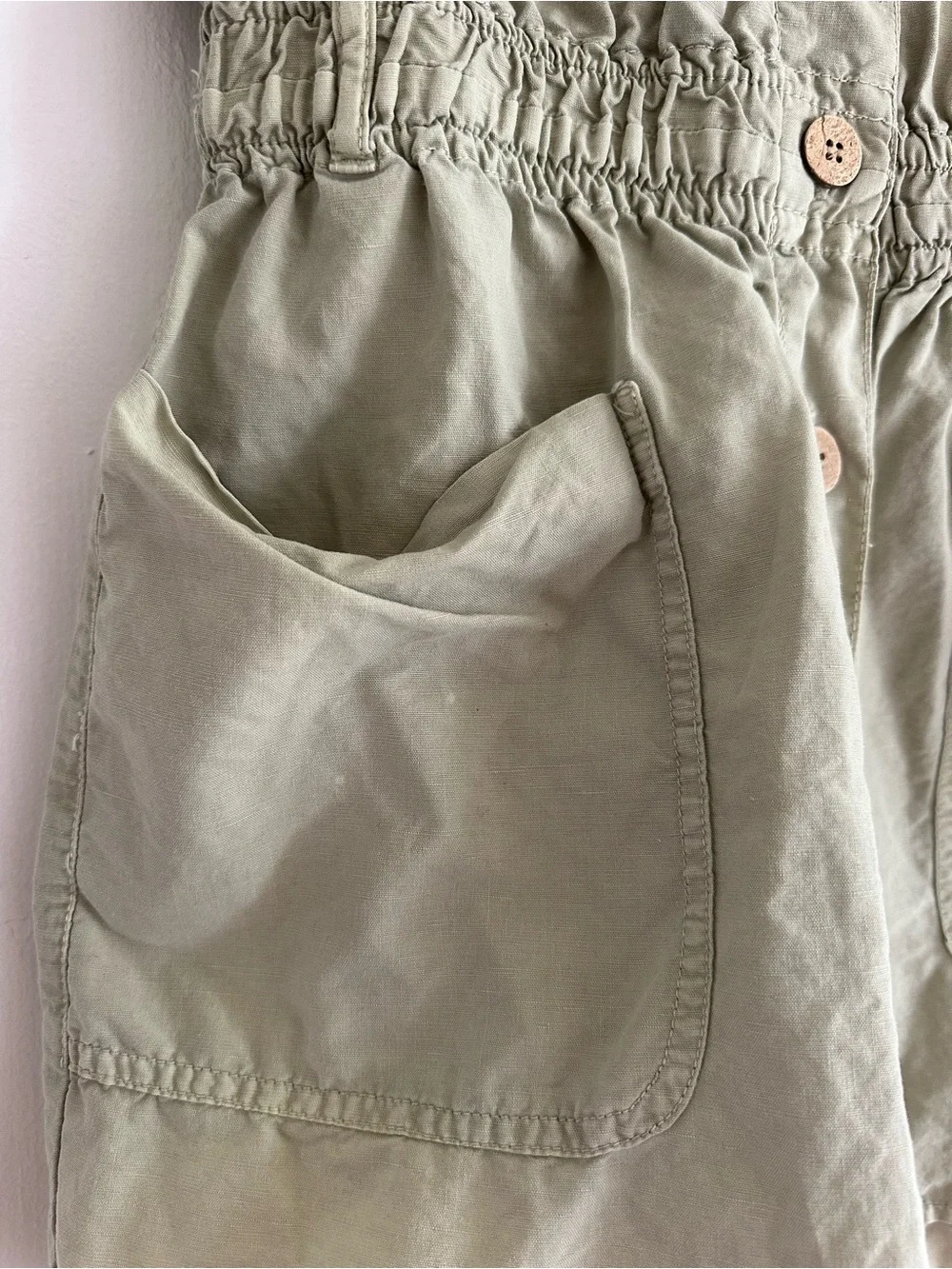 Zara Linen Green Romper